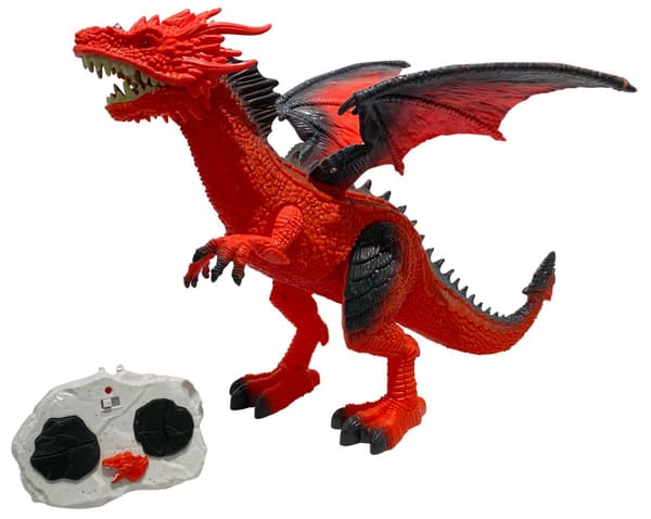Real Wild Fire Dragon med handkontroll och ånga multifärg
