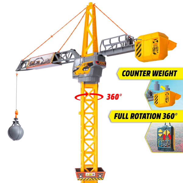 Dickie Toys Mighty Crane Lyftkran 110cm multifärg