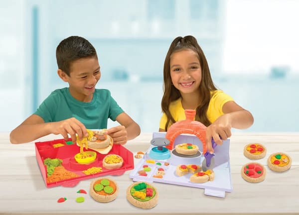 Kinetic Sand Squish Pizza multifärg