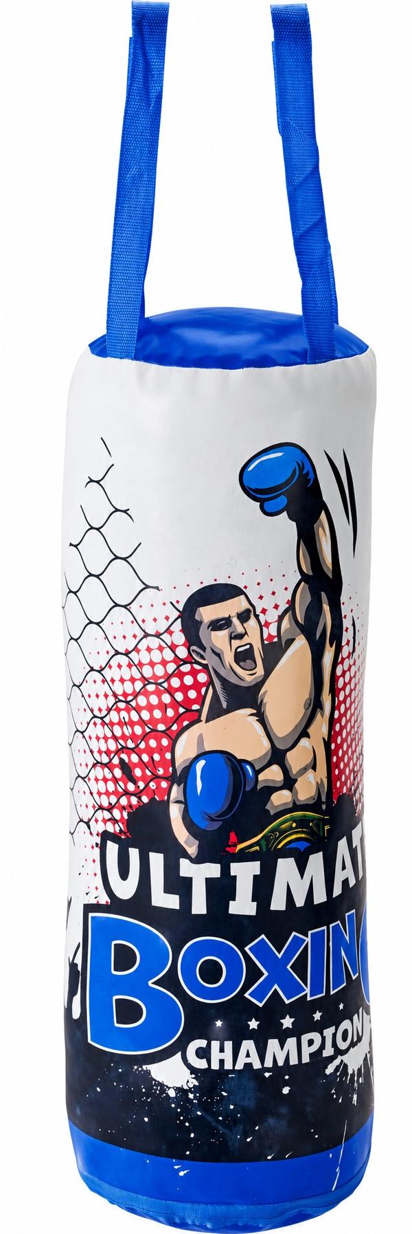 Ultimate Boxing Boxboll med handskar Blå