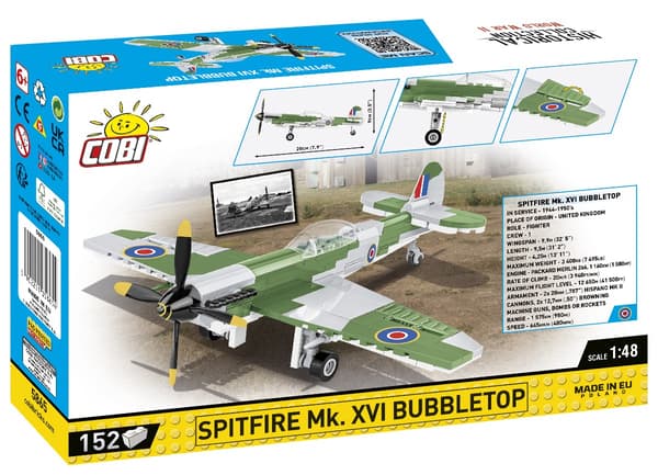 Cobi Spitfire Mk. XVI Bubbletop 1:48 5865 multifärg