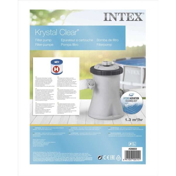 INTEX Filterpump 1.250L/h (H filter) multifärg