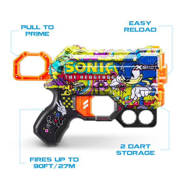 X-Shot Skins Menace Sonic Hyper Spike multifärg