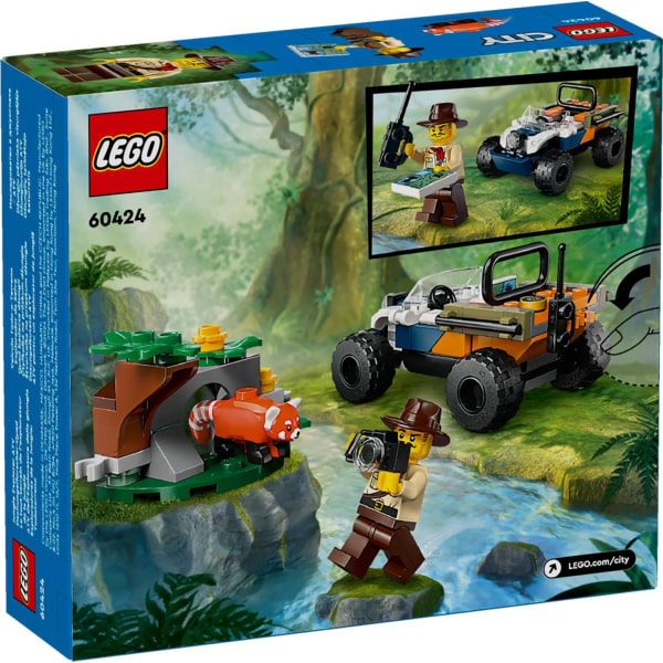 LEGO® City Djungeluppdrag med fyrhjuling och röd panda 60424 multifärg