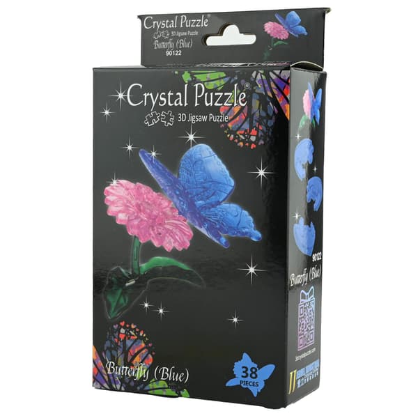 Crystal Puzzle 3D Fjäril Blå 38 bitar