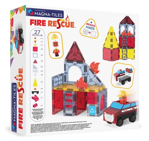 Magna-Tiles Fire Rescue 27 delar multifärg