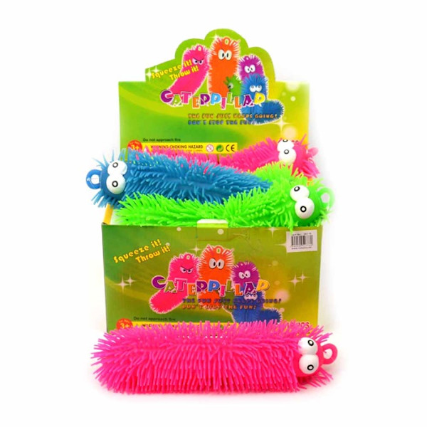 Mjuk stor larv 33cm Puffer Rosa Rosa