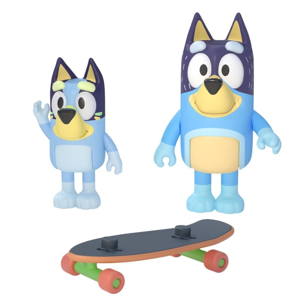 Bluey Figurer 2-pack med tillbehör Skateboarding multifärg