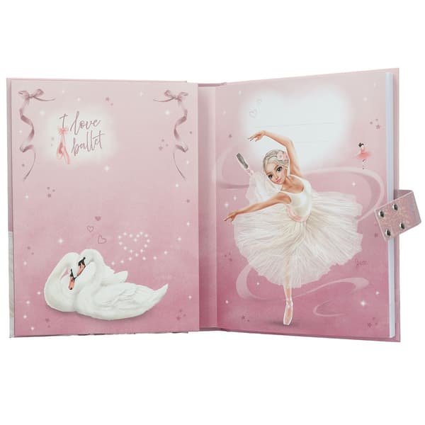 TOPModel Dagbok med kod & musik Pink Ballet multifärg