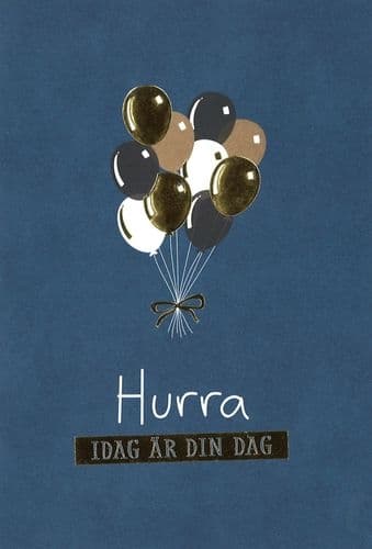 Grattiskort Ballonger Blå multifärg