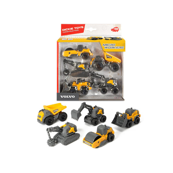 Dickie Toys Volvo Byggfordon 5-Pack