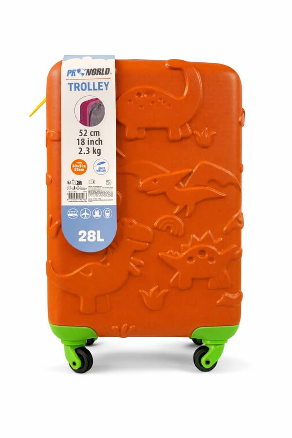 Resväska Barn 28l Orange Dino