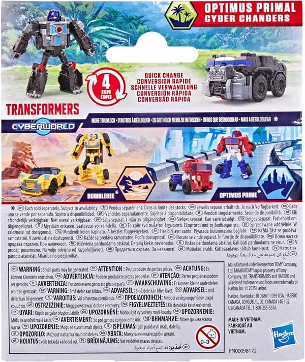 Transformers Cyberworld Cyber Changer Optimus Primal multifärg