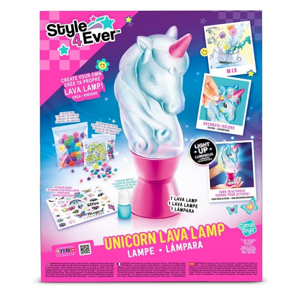 Style 4 Ever Unicorn Lava Lamp DIY multifärg