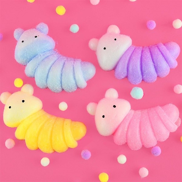 Squishy Caterpillar Larv Gul Gul