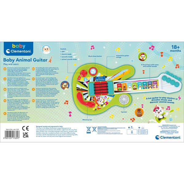 Clementoni Baby Animal Gitarr multifärg