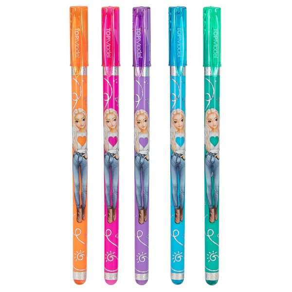 TOPModel Glitter Roller Gelpennor 5-pack multifärg