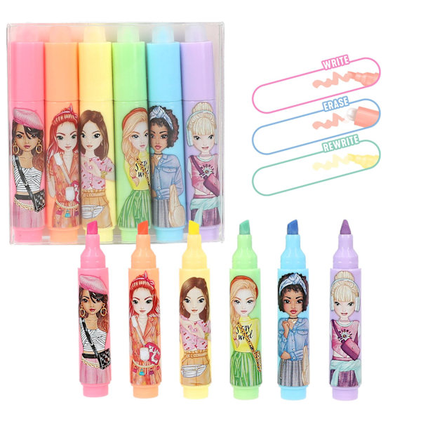 TOPModel Suddbara Mini Highlighterpennor 6-pack