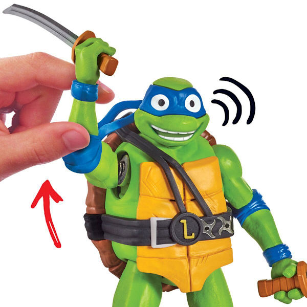 Turtles Mutant Mayhem Figur med ljud Leonardo