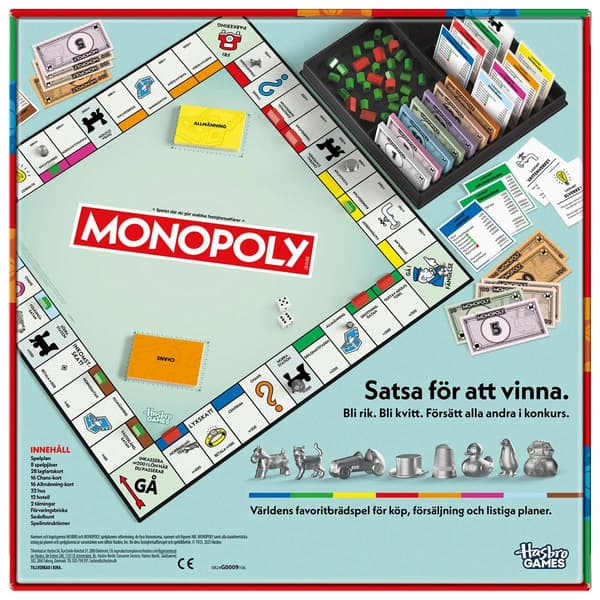 Monopoly Det klassiska brädspelet SE multifärg