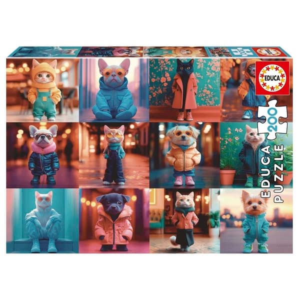 Educa Fashion Animals Pussel 200 bitar multifärg