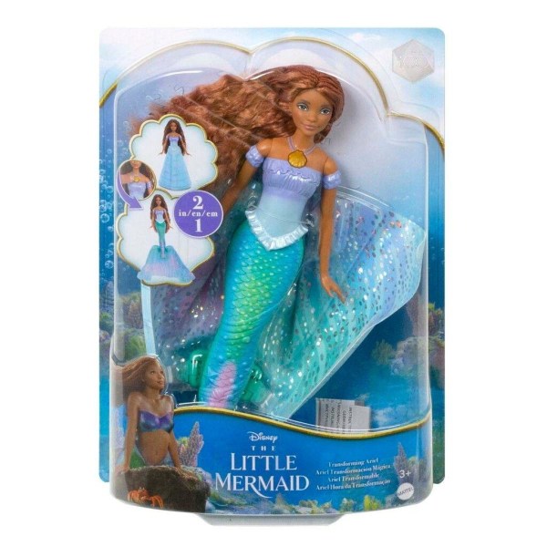 Disney Little Mermaid Transforming Ariel Docka multifärg