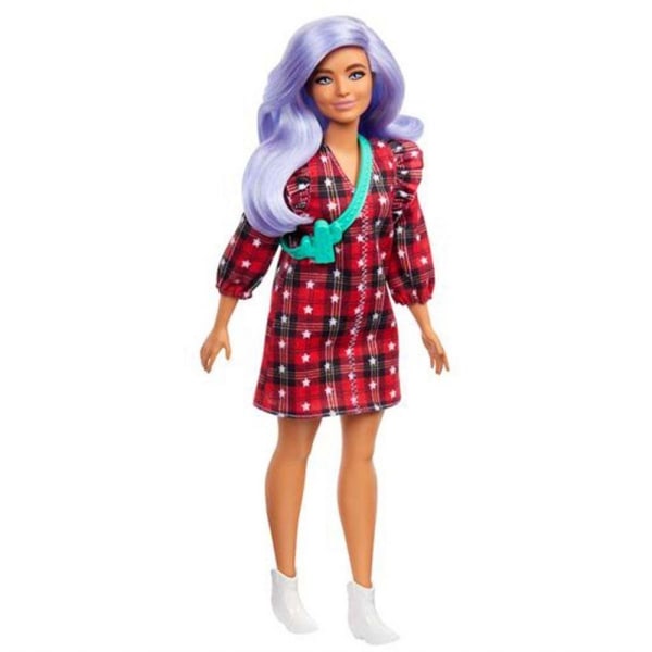 Barbie Fashionistas Docka Rutig klänning 157 multifärg