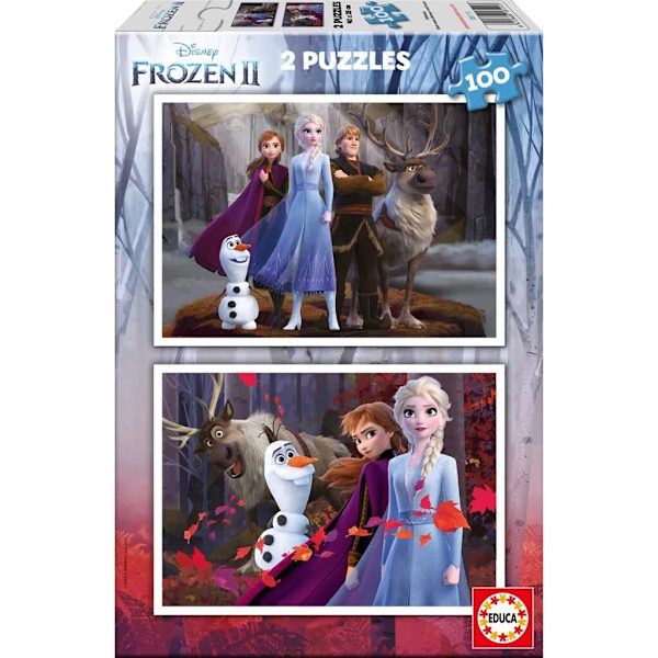 Educa Frozen 2 Pussel 2x100 bitar multifärg