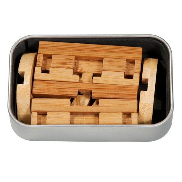 IQ-test Bambu 3D-pussel i metallask Dubbel skiva multifärg