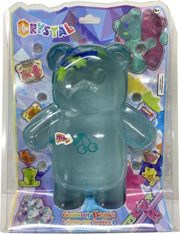 Stretchapalz Crystal Gummy Bears Maxi 24cm Cobalt (Turquoise) multifärg