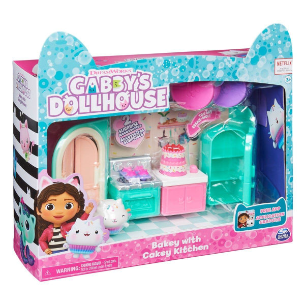Gabby's Dollhouse Bakey with Cakey Kitchen multifärg