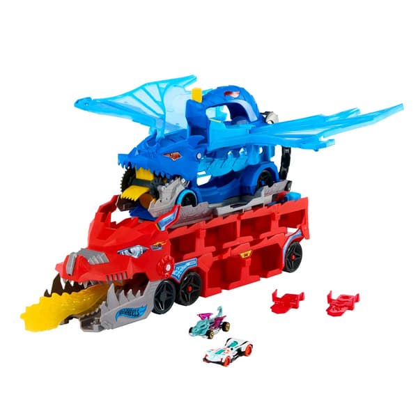 Hot Wheels City Ultimate Dual Dragon Transporter multifärg