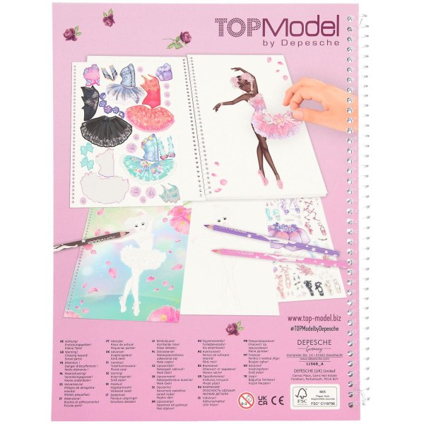 TOPModel Fantasy Ballerina Designbok multifärg