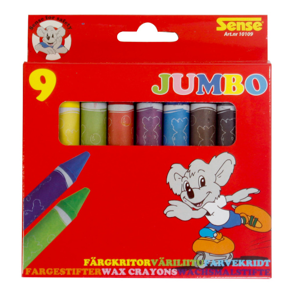 Sense Jumbo Vaxkritor 9-p multifärg