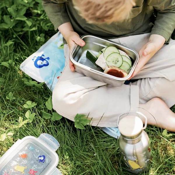 Babblarna Matlåda i stål multifärg