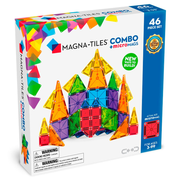 Magna-Tiles Combo +microMAGS 46 delar multifärg