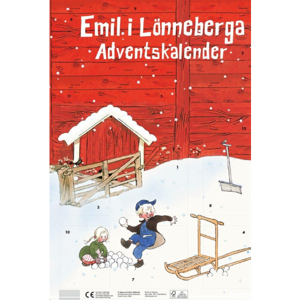 Pippi och Emil - Adventskalender multifärg