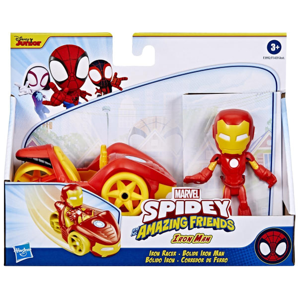 Spidey Amazing Friends Fordon & Figur Iron Man Iron Racer multifärg
