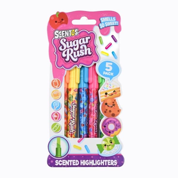 Scentos Sugar Rush Highlighters med doft 5-pack