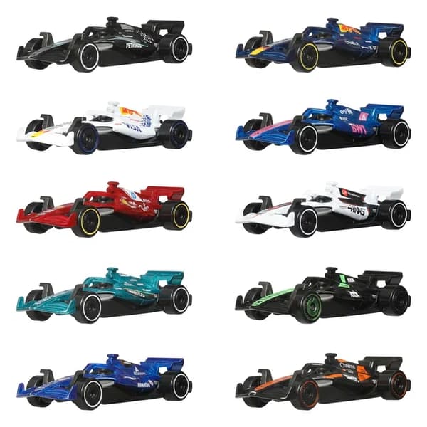 Hot Wheels F1 2025 1:64 10-Pack multifärg