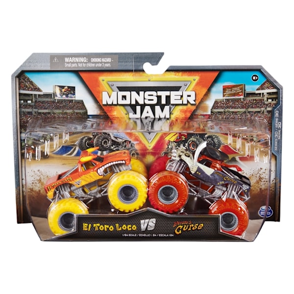 Monster Jam 1:64 2-pack El Toro Loco vs Pirates Cruise S30 multifärg