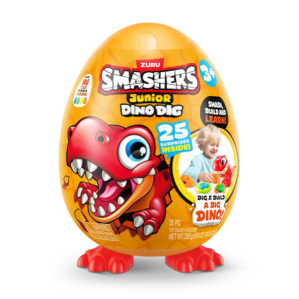Zuru Smashers Junior Dino Dig Egg Large 25 delar multifärg