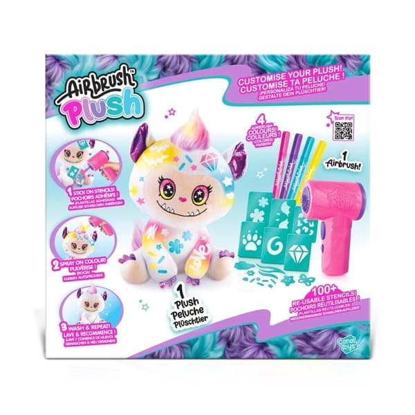 Airbrush Plush Cutie Monster 20cm multifärg