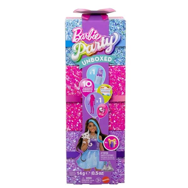 Barbie Party Unboxed Purple Petite multifärg