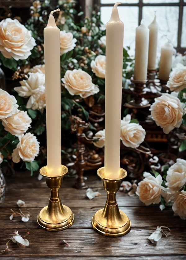 Ljusstake Metall Guld 8 cm Gold