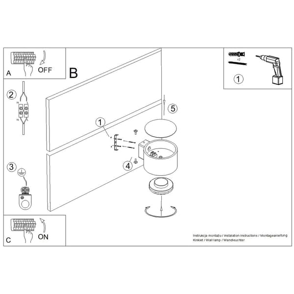 Vägglampa MODO 1 vit Gx53 White