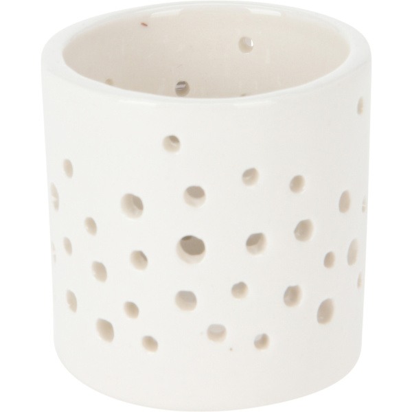 Ljushållare Vit Granar Prickar Jul 6 cm White Prickar