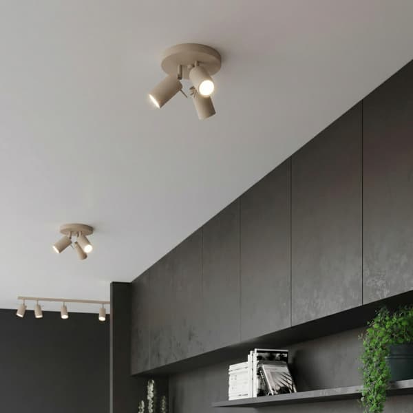 Taklampa RING 3P gråbrun Taupe