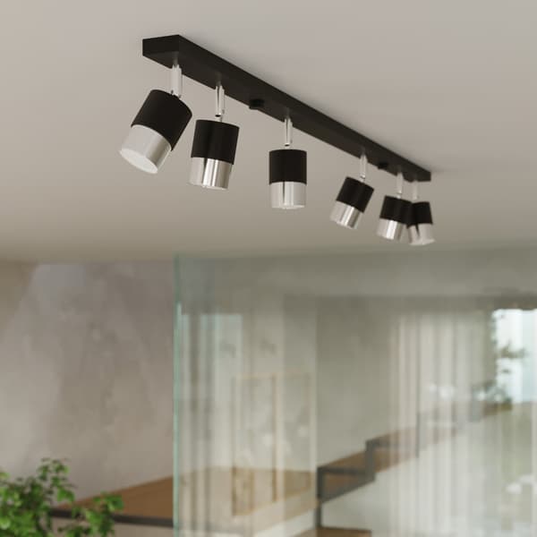 Taklampa NERO 2 svart/krom Black