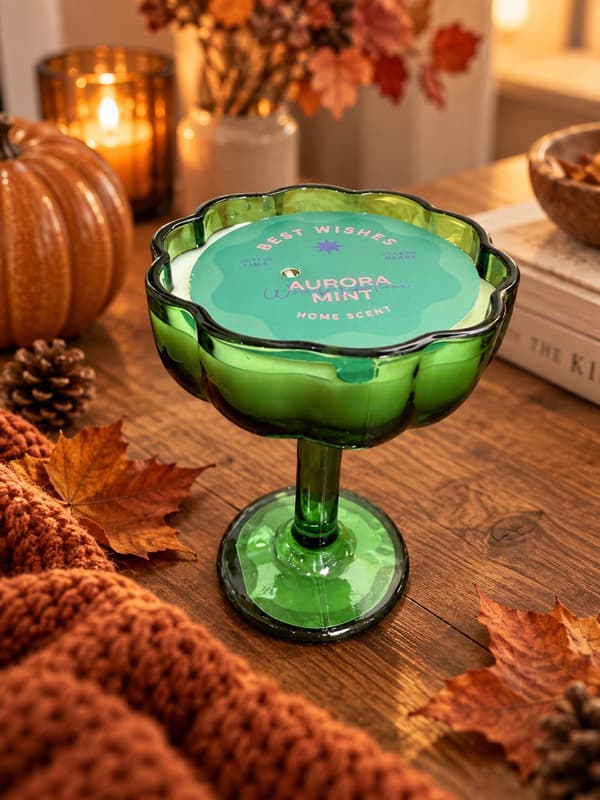Doftljus Aurora Mint Cocktailglas 13 cm Green Aurora Mint